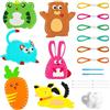 Vicloon 6PCS Confezione da Cucito in Feltro per Bambini, Kit Fai Da Te in Feltro, Bambini Regali Creativi e Materiali Artigianato, Kit da Cucire Set per Bambini Educativi e Principianti (Bambole)