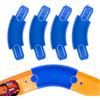 Sinbana 4pz Connettori per Pista per Hot Wheels, Connettore Pista Curva a 45 Gradi Kit di Montaggio Macchinine Giocattolo Compatibile con Hot Wheels (Blu)