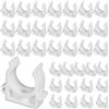 TONGIHS 35 pezzi Clip per tubi in plastica, per Cucina, Bagno, Bianco | Diametro interno 25mm,PVC,Resistente,con chiusura a scatto,Facile da installare,Fissaggio saldo, per Tubi flessibili