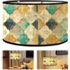 PORFOYO Paralume in tessuto, Paralume per lampada a sospensione, Paralume a tamburo 30×30×20cm, Paralume per lampada da tavolo, Paralume retrò fatto a mano per supporto E27 per lampade da tavolo e da terra