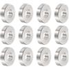 QUARKZMAN 12pz Distanziatore in Acciaio Inossidabile 8.5mm Foro x 20mm OD x 6mm Lunghezza Boccola per Vite Finitura Semplice Distanziatore Metallo Rotondo per Viti Bulloni e Barre M8