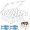 Grizzly 12 x Contenitori Portaoggetti Impilabili con Coperchio Grandi Trasparenti - 1.7 L - Scatole Portagiocattoli, Per Armadio, Portascarpe, Per Vestiti, Trasloco, Organizer Casa e Ufficio