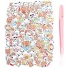 VOSSOT 120 Adesivi Bubu Dudu con 1 Pinzetta, Sticker Kawaii Cute Cartoon Set di Adesivi per Journal, Scrapbooking, DIY, Decorazione Laptop Telefono