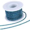 GORGECRAFT 10 Metro 2.5 mm Catena di Strass Cristallo Scintillante Strass Chiusura Catena Ad Artiglio per Fai da Te Cucito Artigianato Gioielli Perline Accessori Decorazione di Nozze, Zaffiro Chiaro