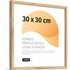 JUNOMI® Cornice Premium 30 x 30 cm in Rovere | Cornice in Legno Vero 30 x 30 cm in Rovere con Vetro Acrilico Antifrangimento