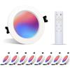 Großcat Faretti LED da Incasso per Cartongesso 230V 7W, Foro Ф75-80mm, 2700K-6000K Dimmerabili IP44 Faretti Soffitto Smart Bluetooth, Cambia Colore Colorati Intelligenti, Controllato Da App, bagno 8 Pack