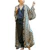 YOUKD Maxi Vestito da Donna Copricostume da Spiaggia con Cardigan a Maniche Lunghe a Kimono Bohémien