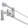 Bristan LISO - Miscelatore per vasca da bagno con doccetta Easy Clean, montaggio su piano, finitura cromata