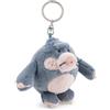 NICI Berti Bermuda 62880 - Portachiavi con Talpa di Peluche, per Lo Zaino o la Borsa di Grandi e piccini, 8 cm, Grigio