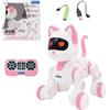 Lexibook, Power Kitty Jr., Gatto telecomandato da addestrare, Si dimena Come Un Vero Gatto, Occhi interattivi, STEM programmabile, Batteria Ricaricabile, Rosa/Bianco, KIT01LXB