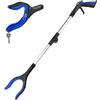 Relota 1 Pezzi Pinza Telescopica Pieghevole 80cm, Testa Rotante 360° Pinza Prensile in Alluminio, Raccoglitore di Immondizia con Punte Magnetiche, Pinza Morsetto in Gomma, Bastone Raccogli Rifiuti
