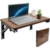 CASDUCT Tavolo Pieghevole Da Parete, 42 * 30cm Tavolo Da Parete In Legno, Pieghevole, Adatto a Soggiorno, Camera Da Letto,Lavanderia, Cucina, Garage, Salvaspazio,Marrone