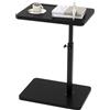 IBUYKE Tavolini a Forma Di C, Tavolino Salotto Moderno Regolabile in Altezza, Girevole a 360° Comodino, Con Slot per Telefono e Tablet, per Divano, Letto, Soggiorno, Nero TVT003B