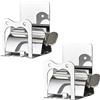 Y-Kelin 2 Pezzi Spremi Dentifricio Manuale Dispenser Dentifricio Strizza Tubetti Metallo Supporto per sedile (Silver)