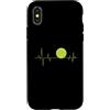tennis ball sport net tennis racket cour Palla da tennis ECG battito cardiaco Custodia per iPhone X/XS