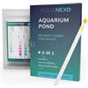 AQUANEXO 25x o 100x 5in1 Test dell'Acqua per acquari, Strisce reattive per acquari, Accessori per acquari, analisi dell'Acqua per l'allevamento di Pesci in acquari e laghetti, Valore PH (100)