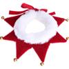 Aniepaa Collare Natalizio Cane, Bandana Cane con 6 Campane, Regolabile Peluche Sciarpa per Animali Domestici Costume Accessori, Regali Natale per Adatto a Cani e Gatti (Rosso, L)