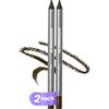 Wonderskin 1440 Longwear Matita Eyeliner Nera, Confezione da 2 - Matita Eyeliner Impermeabile, Temperabile e Anti-Sbavatura (Gold Mocha)