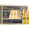 Utapossin 24k Oro Collagene Siero, Ampolla per Il Viso, Ampolla Liftante, Fiale Di Idratante, Riduce Le Rughe, Cura Del Giorno per Uomo E Donna, Effetto Flash E Lifting Immediato, Idratazione facciale, 2ml*7