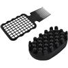 Kaslaider Spugna per Capelli Set da 2 Pezzi, Spazzola per Ricci in Silicone e Pettine a Griglia per Volume, Spugna Twist e Pettine Afro per Capelli Ricci, Lavabile per Uomini e Donne, Uso Casa e Salon