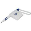 OFFICER PRODUCTS OFFICE PRODUCTS - Penna a sfera con cordino telescopico, colore inchiostro blu, supporto per penna, autoadesiva, colore: Blu/Bianco