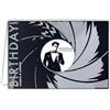 Afie Biglietto di auguri felice anno felice compleanno argento per uomo elegante Iconic leggenda del cinema attore smoking champagne - con busta bianca - formato 12 x 17,5 cm - Made in France - 69-5170