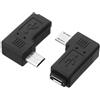 chenyang CY, 2 adattatori con angolo di 90gradi, uno a destra e uno sinistra, per micro USB 5pin, da maschio a femmina