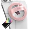 ENCASED Supporto magnetico per telefono (compatibile con MagSafe) anello in silicone sottile per iPhone (glitter rosa)