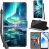 Haninsuze Cover per Oppo A55 5G / A54 4G, artico | Pelle PU Portafoglio, Porta Carte, Magnetica, Libro, Antiurto Custodia