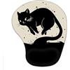 AOKSUNOVA Tappetino Mouse Ergonomico Mouse Pad con Poggiapolsi Gatto | Superficie in lycra morbida, cuscinetto in gel morbido, base in PU antiscivolo e facile da pulire