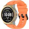 GIOPUEY Cinturini Compatibile con Amazfit T-Rex 3 PRO 44mm/Amazfit Trex 3 PRO 44mm, Morbido Silicone Cinturino [Resistente all'Usura] [Traspirante] - Orange