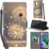 PHINIENLAND Cover per Motorola Moto G54 5G / G54 Power Case PU Pelle Custodia [Kickstand] [Chiusura magnetica] [Slot per Schede], Portafoglio Flip Custodia per Moto G54 5G,Dente di leone