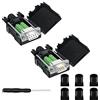 YIOVVOM DB9 Breakout Connector, DB9 RS232 D-SUB adattatore seriale maschio e femmina porta 9 pin bianco adattatore a terminale connettore modulo di segnale con custodia set di 2