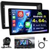 Hikity 4+64G Autoradio Android per Fiat Tipo Egea 2015-2020 Wireless Carplay 9''Incell Schermo per Auto Android Auto WiFi Touchscreen Bluetooth5.0 GPS Retrocamera
