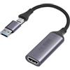 AXFEE HDMI USB Game Capture Card, 4K 1080P Video Acquisizione a Type-C Adattatore per Giochi, Streaming, Insegnamento, Videoconferenza, Dal Viv