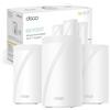 TP-Link WiFi 7 Deco BE65 Pro Router Mesh WiFi,BE9300Mbps Tri-Band, Canali 320 MHz, 2 Porte 5Gbps, Porta 2,5 Gbps, Alexa, HomeShield, MLO, Funziona con Qualsiasi ISP e Modem, 4 Antenne Interne, 3 Pezzi