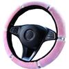 Duories Coprivolante con glitter, universale, in peluche, invernale, coprivolante telescopico, morbido, comodo, coprivolante per auto, accessorio per donne e ragazze, 36 - 38 cm, rosa