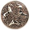 Drachensilber Cavalli celtici Spilla Gioielli Bronzo Fibel Medievale Vestita Chiusura Uomini Donne Fibbia, Bronzo, Senza pietra.