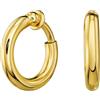 Traveller Orecchini a clip da donna, diametro 18 mm, placcati in oro - 157599