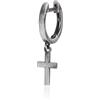 REYTEL Orecchini vichinghi in argento 925 con croce sospesa, piccoli orecchini a cerchio per uomo e donna, altezza 2,4 cm, eleganti orecchini a cerchio con ciondolo, gioielli regalo per uomini e donne