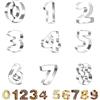 MAEXUS 9 stampini a forma di numeri, in acciaio inox, 0-9 stampini digitali, lavabili e ripetibili, per cottura fai da te, biscotti, decorazioni per torte