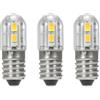 ShuoHui Attacco a vite E10 LED - Illuminazione di ricambio bianca fredda lampada a risparmio energetico - 6 V 4 SMD chip aggiornamento giallo per fari, torce elettriche (3)