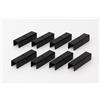 POGGìNO Set poggiaposate rettangolare da tavolo acciaio INOX, porta 3 posate inossidabile, Design Elegante, Idea Regalo per Mise En Place di lusso per ristorante forchetta, coltello e cucchiaio (Nero, 8)