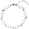 JEWELS BY LEONARDO Leonardo Jewels Bracciale Consenza da Donna in Acciaio Inossidabile Colore Argento con Moschettone Lunghezza 18,5 cm 02444, 18,5 cm, Acciaio inossidabile, Nessuna pietra preziosa