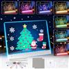 Shengou Lavagnetta in Acrilico con Luci LED, 35x25cm glow drawing board Con 7 Colori penna e 2 supporto,7 Colori Regolabili,Ricaricabile,Lavagna a led luminosa per bambini,per Bar Ristoranti (E)