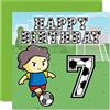 Stuff4 Biglietto di auguri per il 7° compleanno per ragazzo, Football Fan