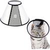 WUFKOP Collare elisabettiano regolabile, collare anti-morso e leccamento, collare protettivo leggero adatto a cani e gatti magri (circonferenza del collo 15-18 cm, profondità 8 cm)