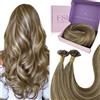 Fshine Extension Cheratina Capelli Veri 40g 35cm Balayage Biondo Miele