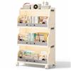 Shally Dogan Carrello Impilabile a 3 Livelli Beige Contenitore Organizer Portagiochi con Ruote