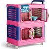Shally Dogan Carrello Portagiochi 2 Livelli Impilabili Contenitore Organizer Apribile e Ruote